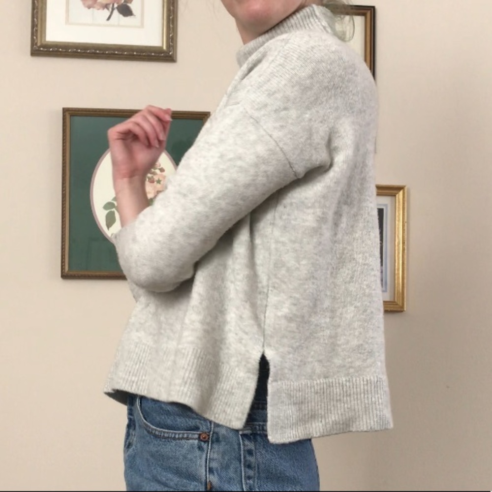 Loft light gray turtleneck - Picture 2 of 3